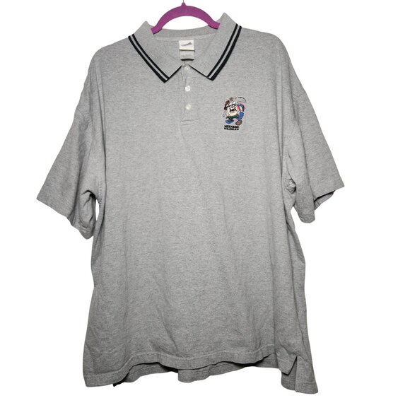 Warner Bros Polo Weekend Wildman Tazmanian Devil Fishing Size XXL - Picture 1 of 7